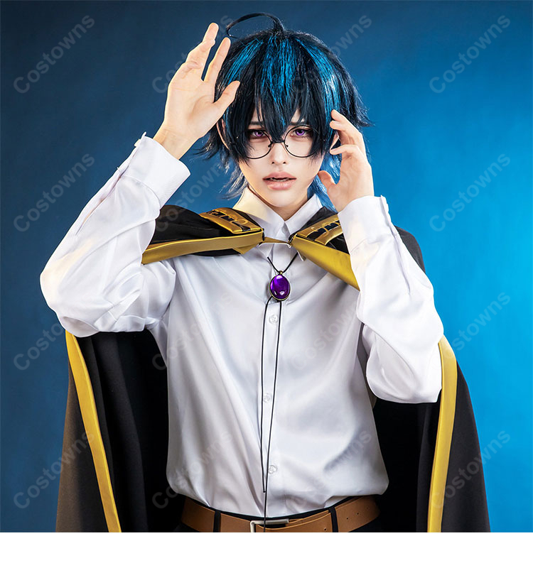 杖と剣のウィストリア ウィル・セルフォルト コスプレ衣装 リガーデン魔法学院 通常衣装 マント・宝石ネックレス付き-6