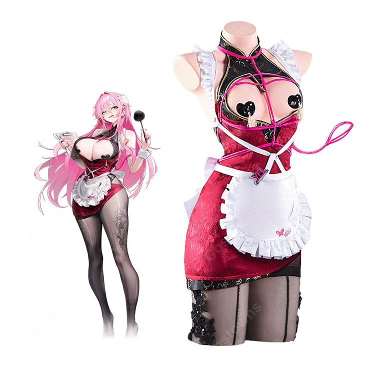 勝利の女神：NIKKE ベルベット FATAL MAID コスプレ衣装 メイド服 エプロン・髪飾り・小物付き-1