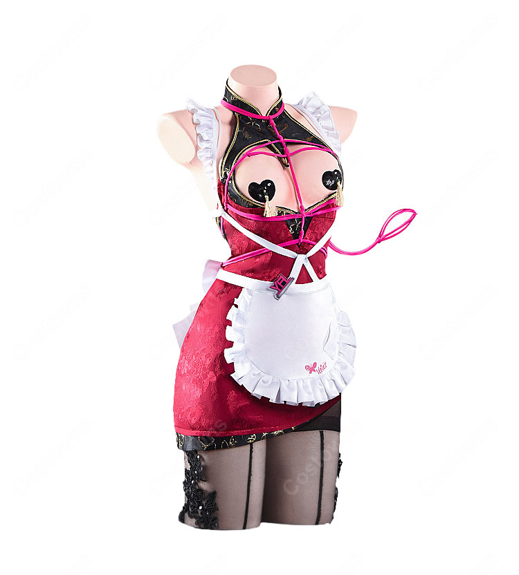 勝利の女神：NIKKE ベルベット FATAL MAID コスプレ衣装 メイド服 エプロン・髪飾り・小物付き-2
