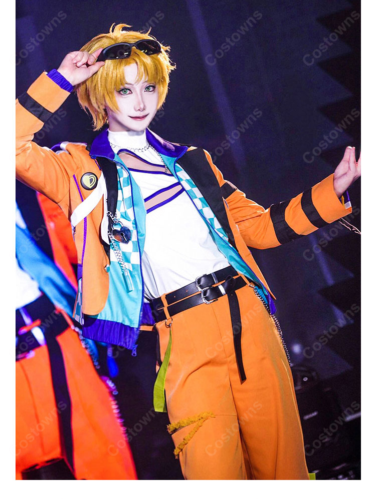 あんさんぶるスターズ!! 遊木 真 MM Trickstar衣装 コスプレ衣装 オレンジジャケット・パンツ・小物セット-3