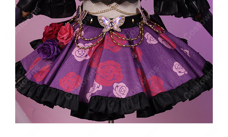 アイカツ！ 紫吹蘭 ローズボンボンコーデ コスプレ衣装-7