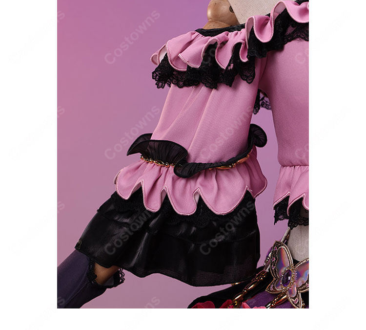 アイカツ！ 紫吹蘭 ローズボンボンコーデ コスプレ衣装-8