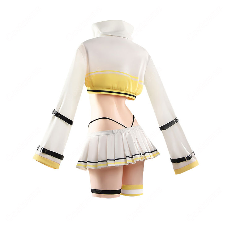 勝利の女神:NIKKE エレグ コスプレ衣装 イエロー×ホワイト トップス・プリーツスカートセット-3