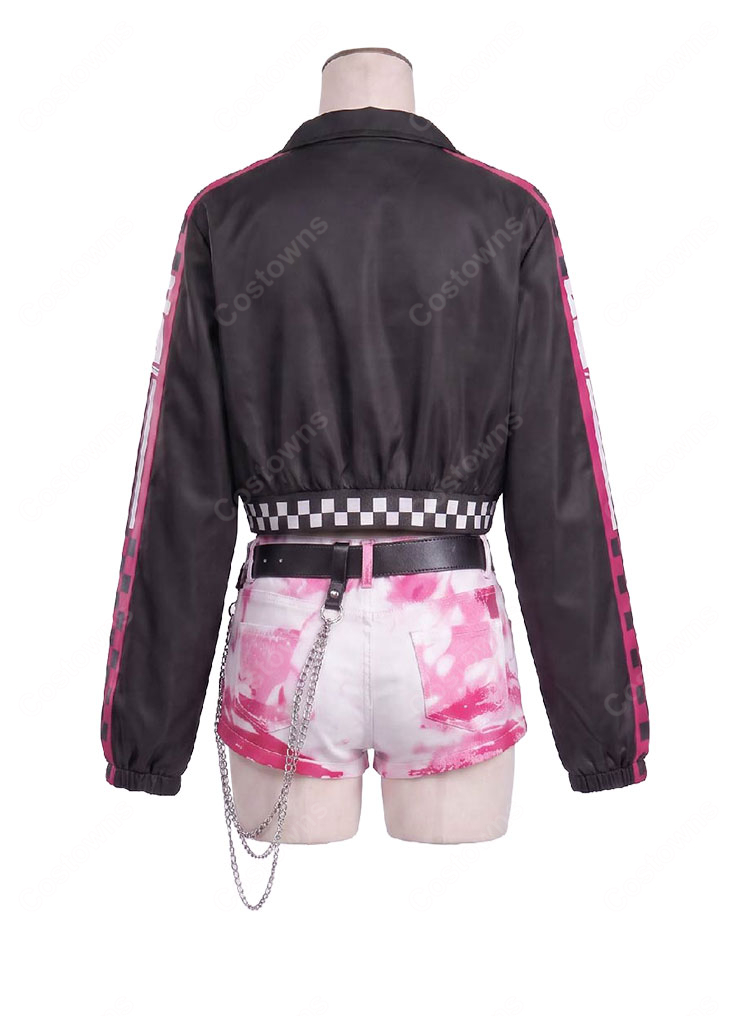 ホロライブ 響咲リオナ Harajuku Original(原宿)コスプレ衣装 ジャケット・ショートパンツ・小物セット-3