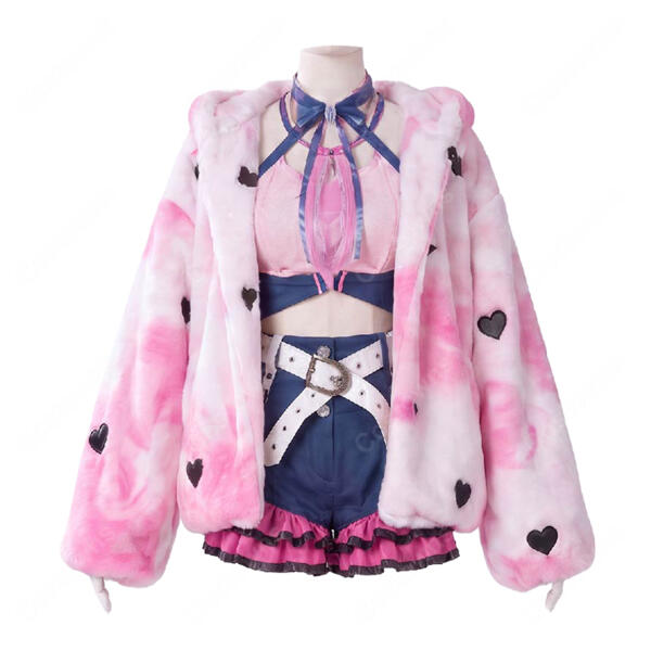 ホロライブ 綺々羅々ヴィヴィ Harajuku original 原宿 コスプレ衣装 ファー風ジャケット・ショートパンツセット元の画像