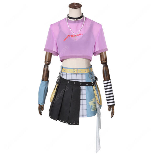 BanG Dream! Our Notes 梅里ちえり コスプレ衣装 一家Dumb Rock! ドラム担当衣装 ステージ衣装 13点セット XS～XXXL元の画像