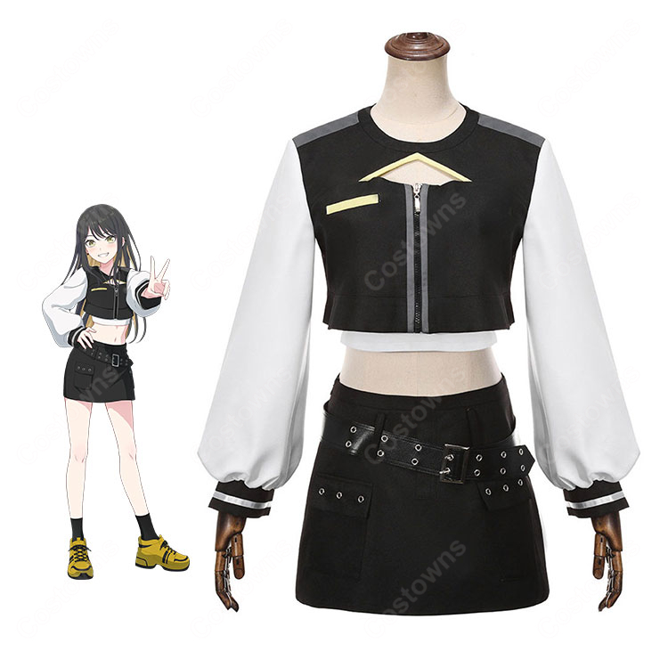 BanG Dream! Our Notes 須賀蕾叶 コスプレ衣装 一家Dumb Rock! ギター&ボーカル衣装 5点セット-1