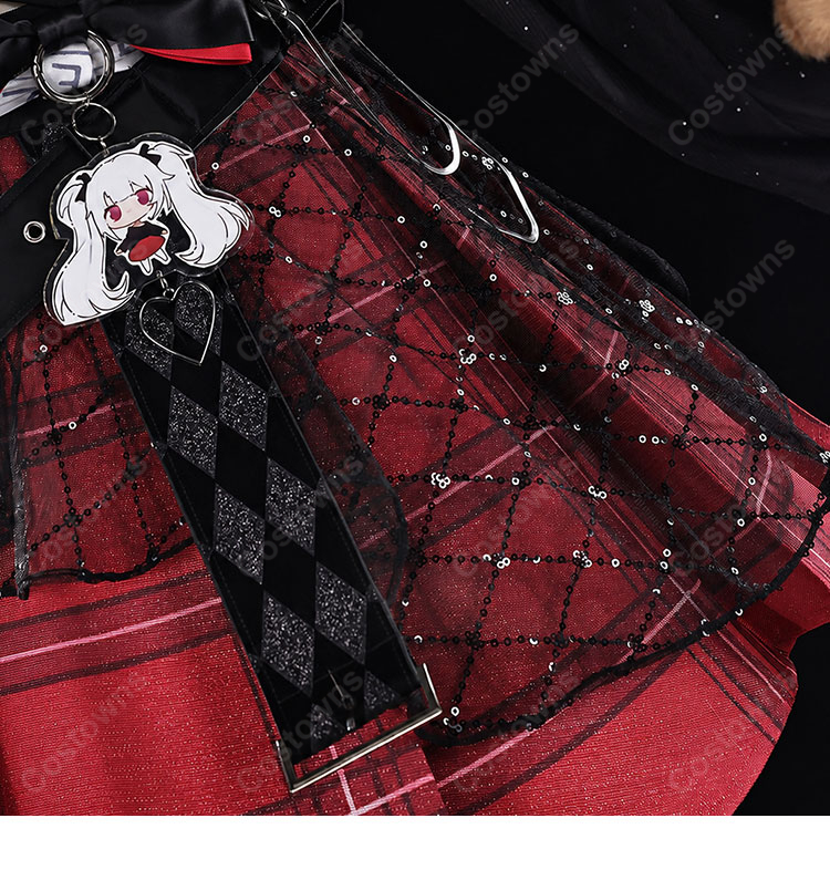 崩壊:スターレイル 火花「甘い夢の電波」コスプレ衣装 トップス・チェック柄スカート・アクセサリー13点セット S~XXL-7