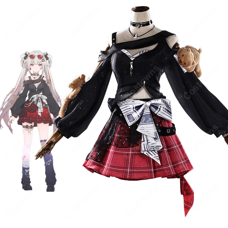 崩壊:スターレイル 火花「甘い夢の電波」コスプレ衣装 トップス・チェック柄スカート・アクセサリー13点セット S~XXL-1