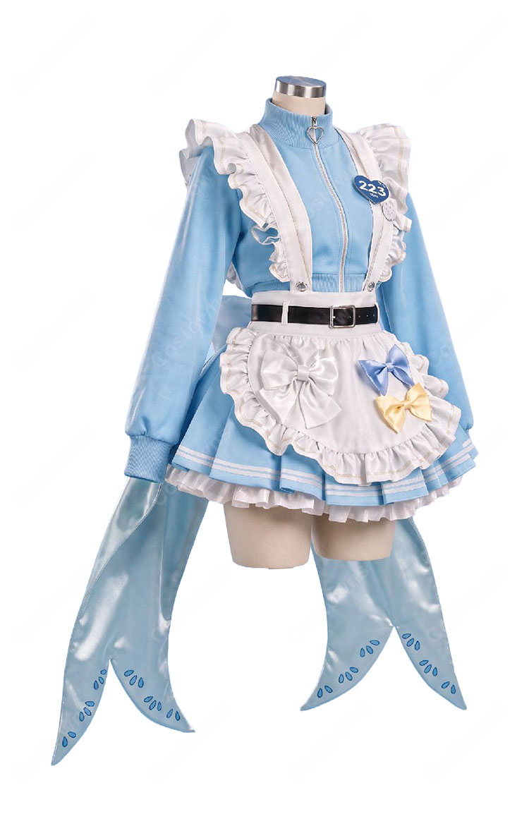 にじさんじ Jersey Maidtes 天宮こころ コスプレ衣装 ジャージメイド服 エプロン・髪飾り・靴下付き S~XXL-2