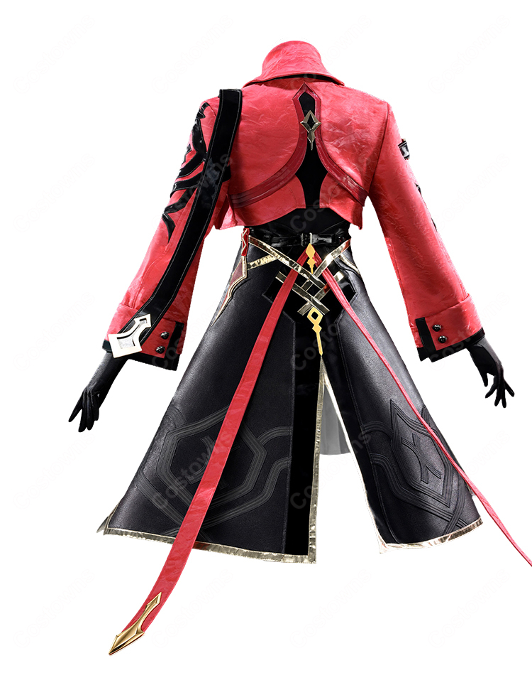 崩壊：スターレイル×Fate[UBW] 遠坂凛 コラボVer. コスプレ衣装 赤黒ショートジャケット＆装飾品セット S～XL-2