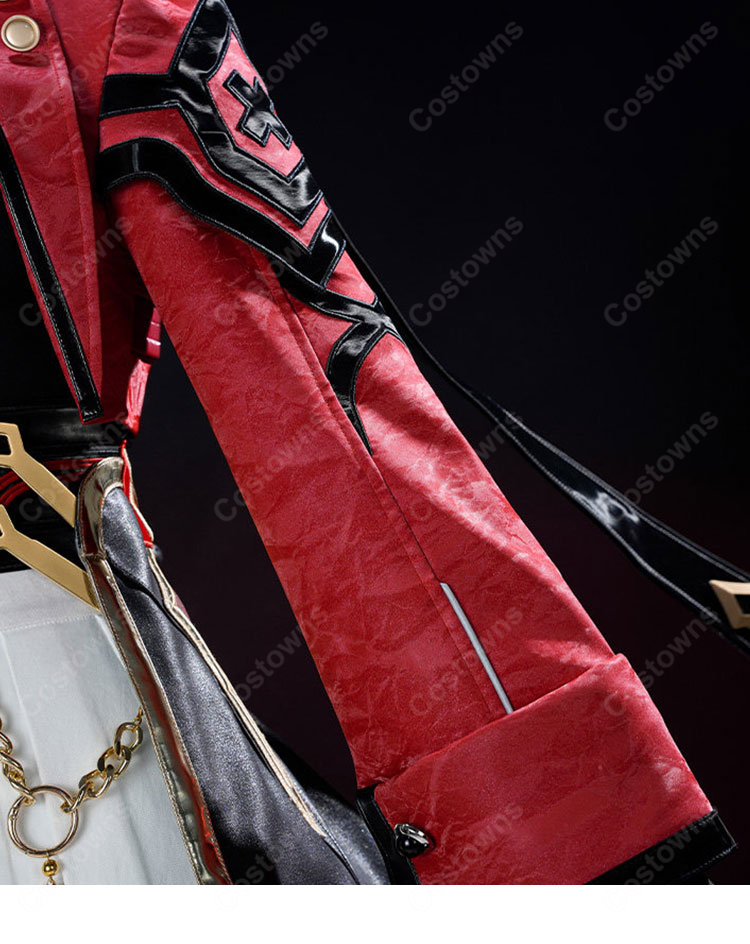 崩壊：スターレイル×Fate[UBW] 遠坂凛 コラボVer. コスプレ衣装 赤黒ショートジャケット＆装飾品セット S～XL-3