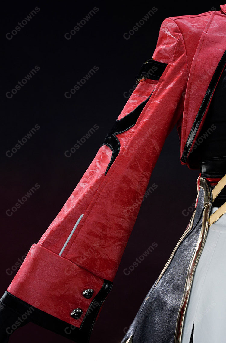 崩壊：スターレイル×Fate[UBW] 遠坂凛 コラボVer. コスプレ衣装 赤黒ショートジャケット＆装飾品セット S～XL-5