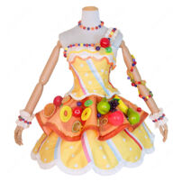 アイカツ！ 有栖川おとめ トロピカルバスケットコーデ コスプレ衣装 フルーツ装飾・カチューシャ付き S～XXL イベント・撮影向け(アイカツ! -アイドルカツドウ!- コスプレ衣装)