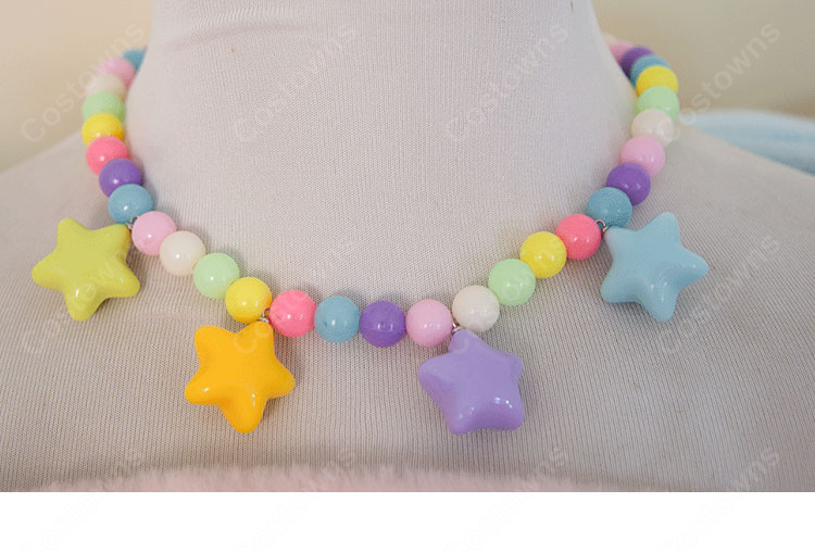 アイカツスターズ！ 花園きらら スイートドリームスコーデ コスプレ衣装 星柄フリルドレス・小物付き S～XXL 翼追加対応-5