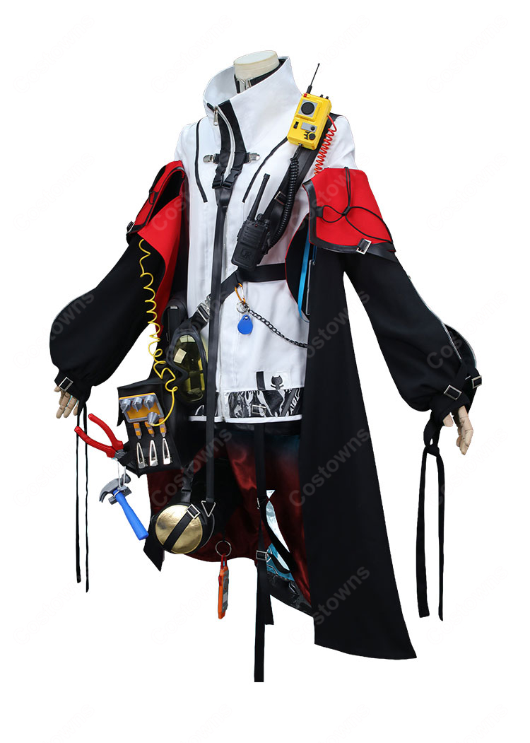 アークナイツ クロージャ コスプレ衣装 ロングコート・工具小物・角&エルフ耳付き S~XXL-3