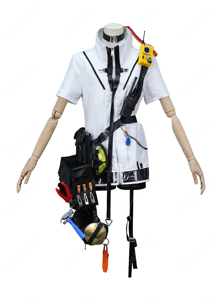 アークナイツ クロージャ コスプレ衣装 ロングコート・工具小物・角&エルフ耳付き S~XXL-5
