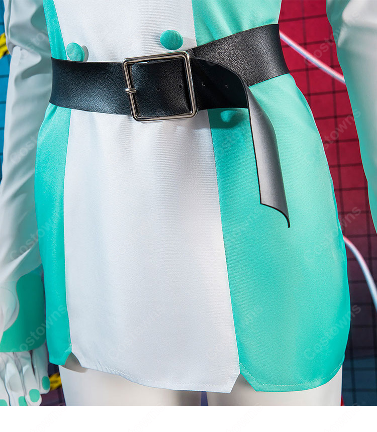 デジモンストーリー タイムストレンジャー 結城カナン 女主人公 コスプレ衣装 ワンピース・帽子・手袋セット-7