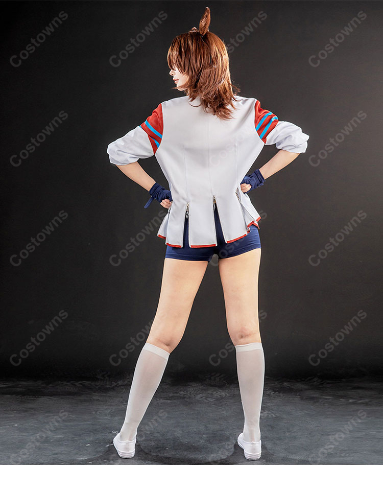 ウマ娘 プリティーダービー アグネスタキオン コスプレ衣装 ファンデザイン トレーニングウェア風 5点セット XS~L-4