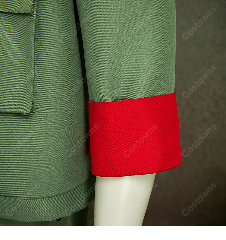 家庭教師ヒットマンREBORN! コロネロ コスプレ衣装 グリーン軍服風セット バンダナ・ベルト付き-8