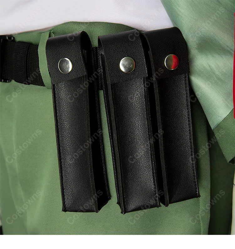 家庭教師ヒットマンREBORN! コロネロ コスプレ衣装 グリーン軍服風セット バンダナ・ベルト付き-12