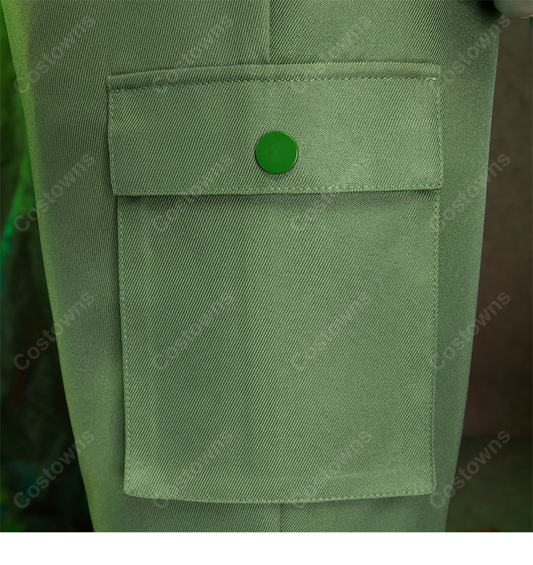 家庭教師ヒットマンREBORN! コロネロ コスプレ衣装 グリーン軍服風セット バンダナ・ベルト付き-11