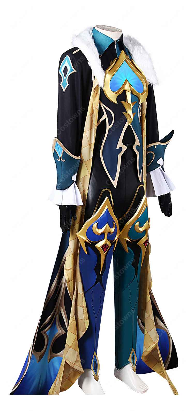 崩壊:スターレイル アベンチュリン 「十の石心」博戯の砂金石 コスプレ衣装 8点セット 帽子・仮面付き-3