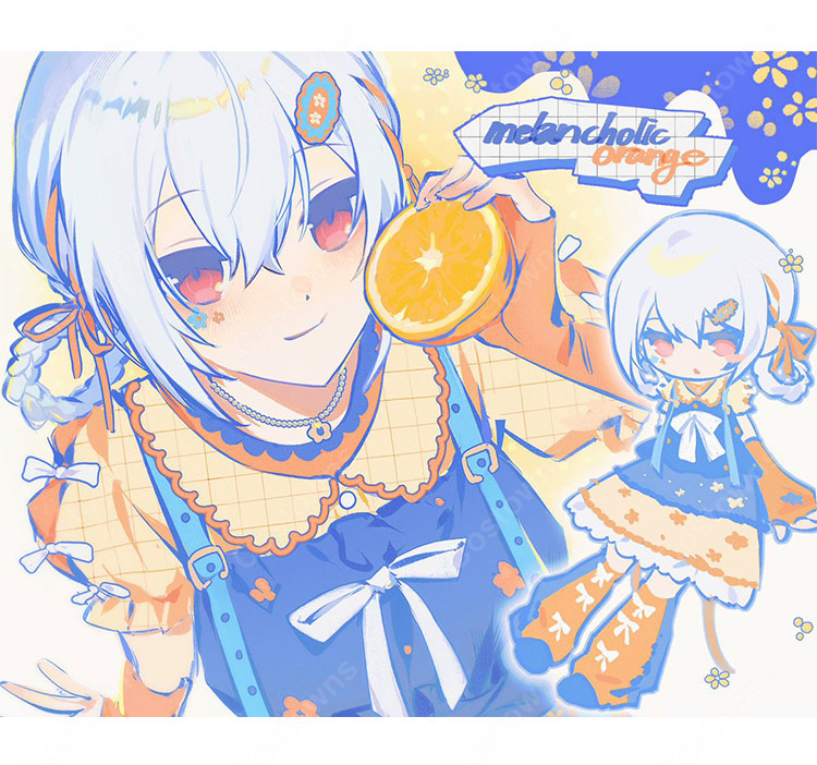にじさんじ 葉加瀬冬雪 メランコリックオレンジ コスプレ衣装-2