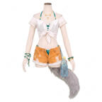 ウマ娘 プリティーダービー セイウンスカイ［渚のきまぐれオランジュ］水着 コスプレ衣装 ネックレス・ブレスレット付き