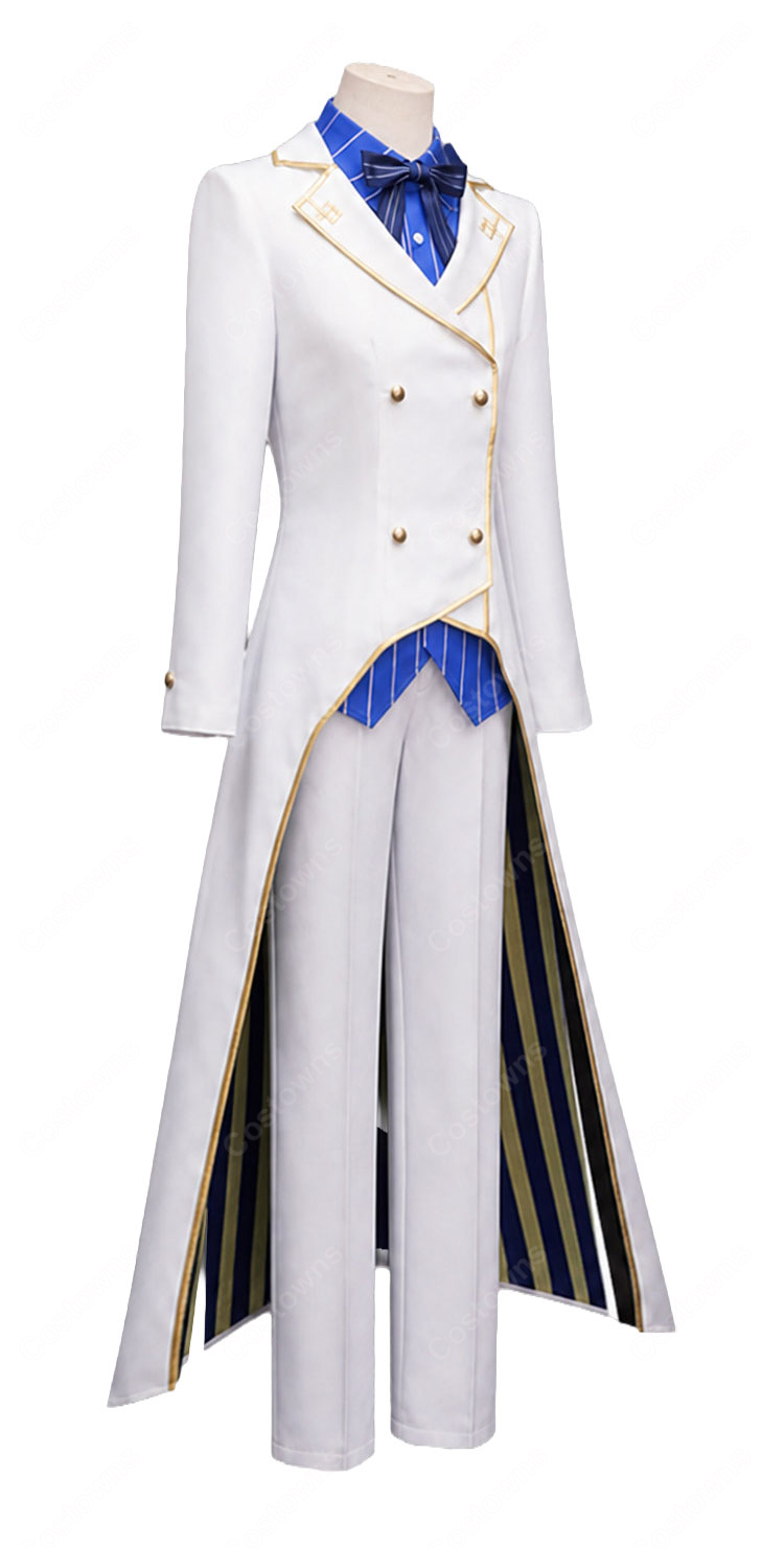 Re:ゼロから始める異世界生活 強欲の大罪司教 レグルス・コルニアス コスプレ衣装 白ロングコート スーツセット-3