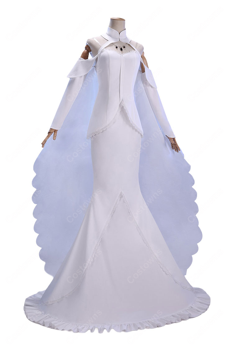 Re:ゼロから始める異世界生活 エミリア 花嫁姿 ウェディングドレス コスプレ衣装-3