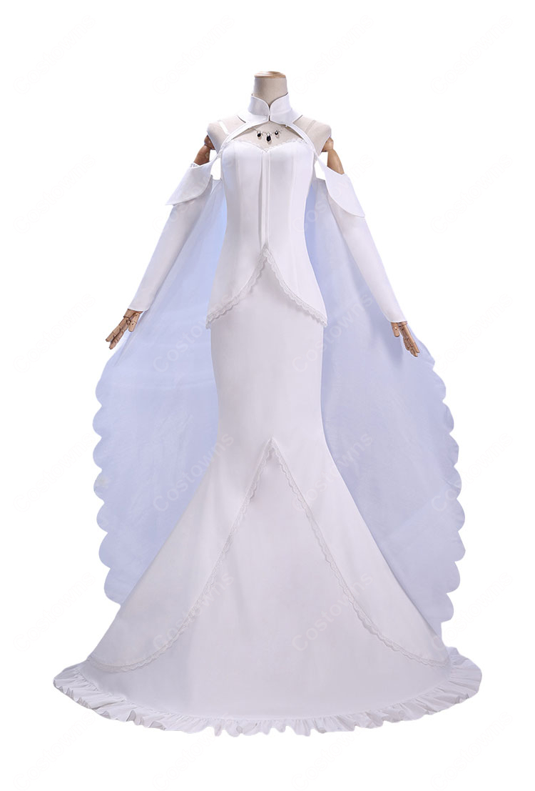 Re:ゼロから始める異世界生活 エミリア 花嫁姿 ウェディングドレス コスプレ衣装-2