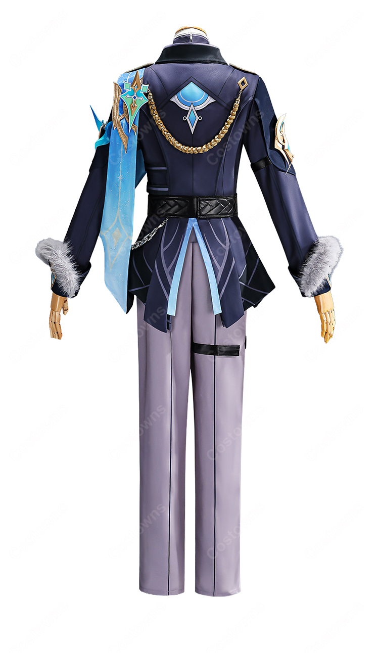 原神 空 冬の夜を狩る者 戦闘服 コスプレ衣装-3