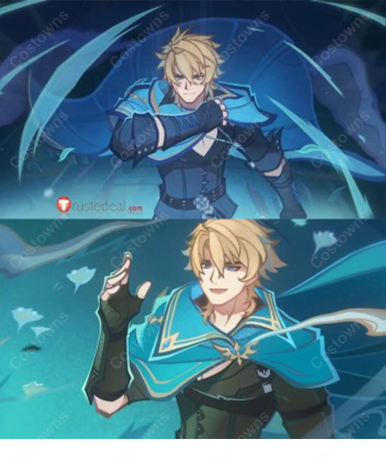 原神 ショートアニメ「Another Prologue」ファルカ コスプレ衣装 マント・装飾品セット-1