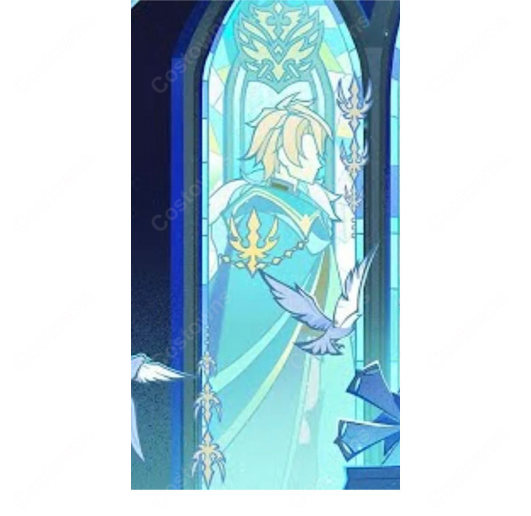 原神 ショートアニメ「Another Prologue」ファルカ コスプレ衣装 マント・装飾品セット-4