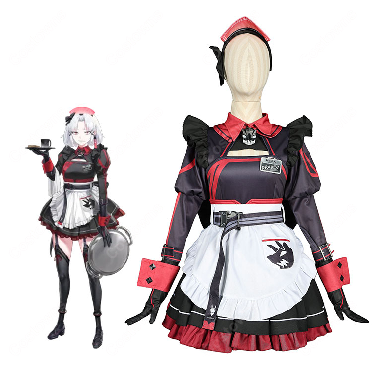 勝利の女神：NIKKE ドレイク メイド・フォー・ヴィラン コスプレ衣装 メイド服-1
