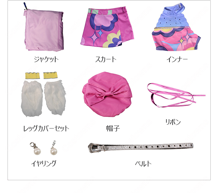 学園アイドルマスター 花海咲季 ガラクタロード コスプレ衣装 2周年記念 H.I.F編 ジャケット・スカート・帽子付き-13