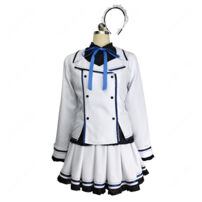 紙の上の魔法使い 遊行寺夜子 制服Ver. コスプレ衣装 ジャケット シャツ スカート リボン付き(その他 コスプレ衣装)