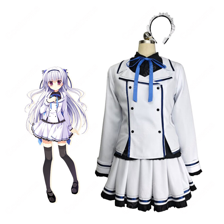紙の上の魔法使い 遊行寺夜子 制服Ver. コスプレ衣装 ジャケット シャツ スカート リボン付き-1