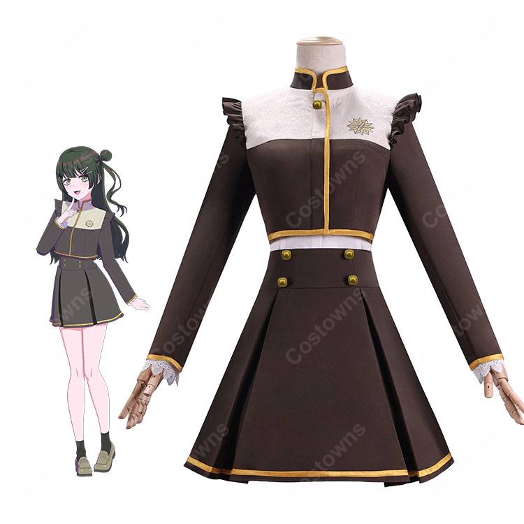 BanG Dream! ゆめ∞みた ビオラ ベル ポポ フェアリィブゥケ コスプレ衣装 制服風ステージ衣装セット-1