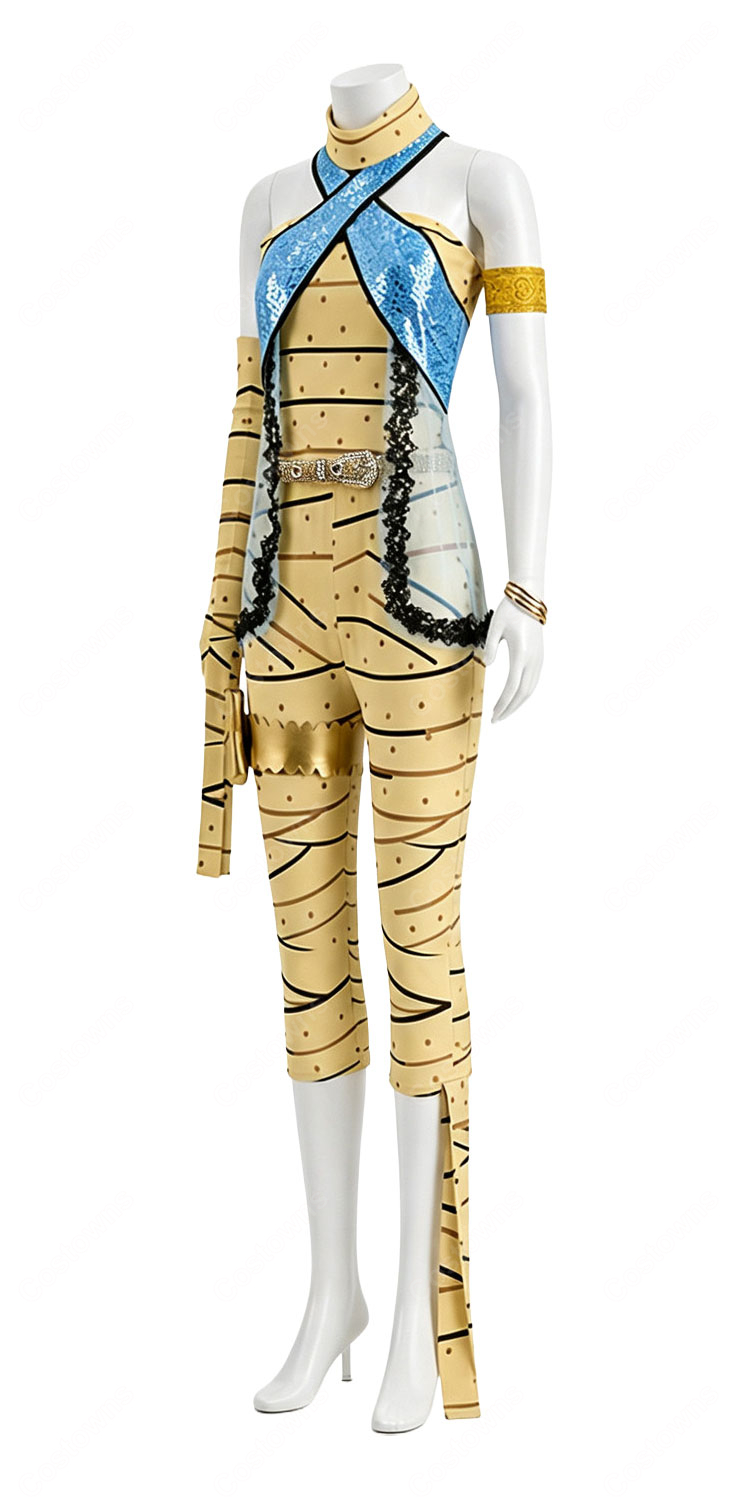 Monster High クレオ・デ・ナイル コスプレ衣装 エジプト風ゴールドセット アクセサリー付き撮影向け-4