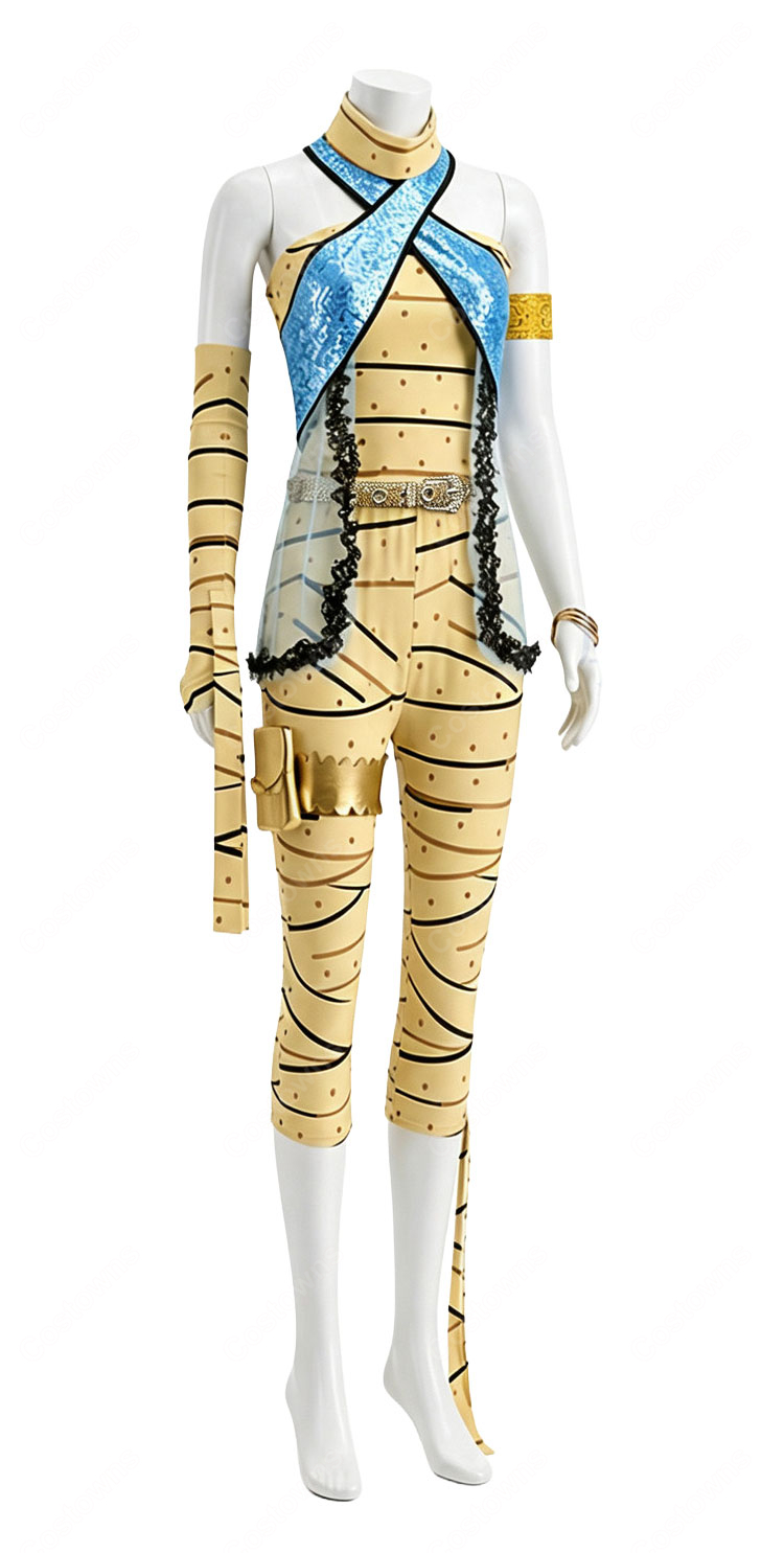 Monster High クレオ・デ・ナイル コスプレ衣装 エジプト風ゴールドセット アクセサリー付き撮影向け-3