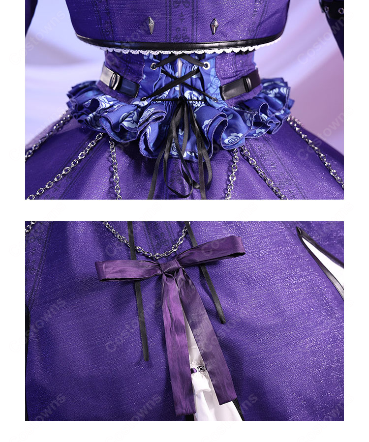 アイカツ!藤堂ユリカ ゴスマジックコーデ コスプレ衣装 プレミアムレアドレス風セット イベント撮影対応 XS~XXL-12