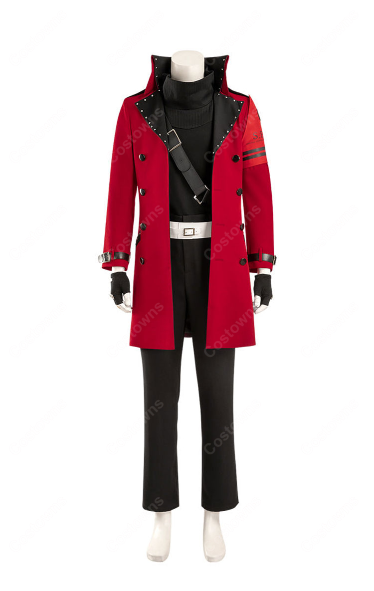 ペルソナ3 リロード 荒垣真次郎 戦闘服Ver. コスプレ衣装 赤いロングコート セット イベント撮影向け-2