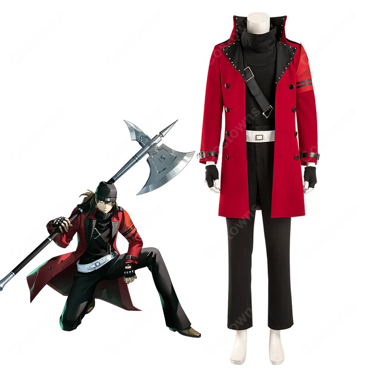 ペルソナ3 リロード 荒垣真次郎 戦闘服Ver. コスプレ衣装 赤いロングコート セット イベント撮影向け-1