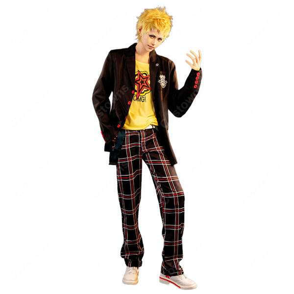 ペルソナ5 ザ・ロイヤル 坂本竜司 制服Ver. コスプレ衣装 ジャケット パンツ ベルト付き イベント撮影向け オーダメイド可元の画像