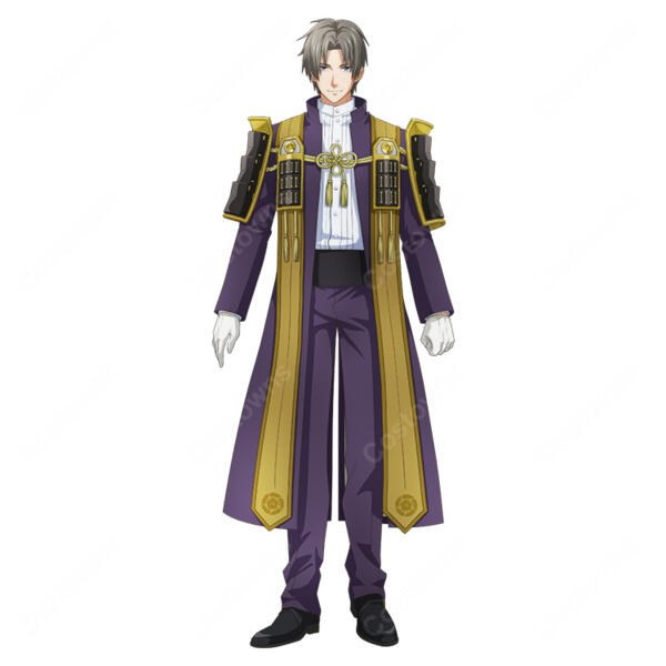 刀剣乱舞ONLINE へし切長谷部 コスプレ衣装 初の姿 ロングコート・肩鎧・肩掛け付き オーダメイド可元の画像