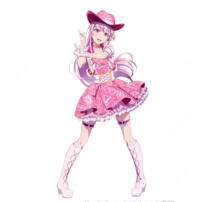シャインポスト 螢 アイドル衣装 コスプレ衣装 ピンクホワイトステージ衣装 帽子・コルセットベルト付き