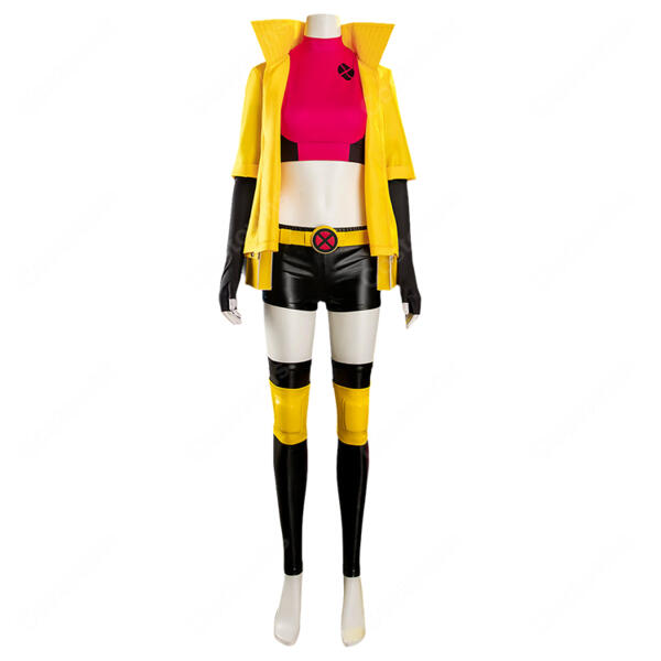 X-MEN ジュビリー コスプレ衣装 イエローコート付き ピンク×ブラック 衣装セット イベント・撮影用 オーダメイド可元の画像