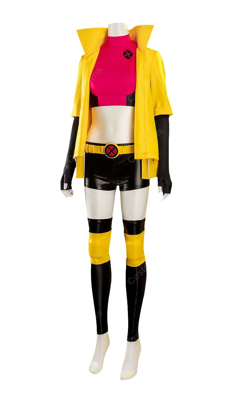 X-MEN ジュビリー コスプレ衣装 イエローコート付き ピンク×ブラック 衣装セット イベント・撮影用-3